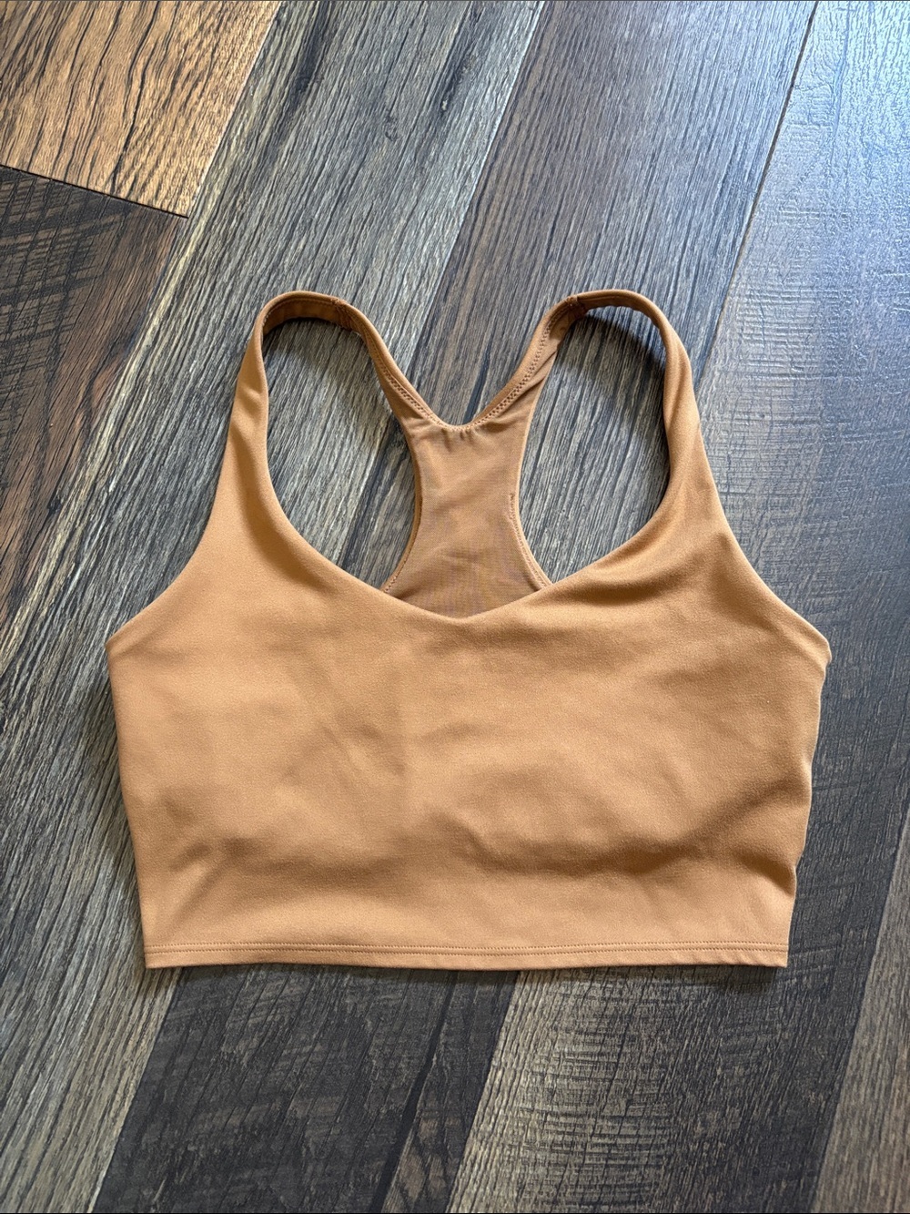 Victoria's Secret PINK Smooth Lightly Lined Low Impact Sport Bra Tan Sz Small